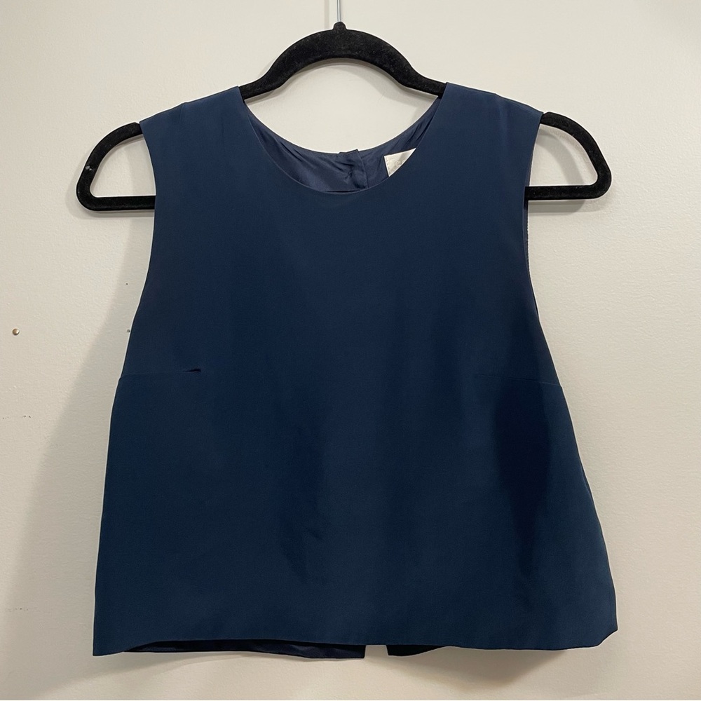 Carleen Silk Cropped Tank